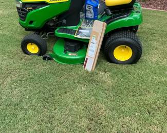 John Deere S100 Riding Lawn Mower with 42 Inch Deck and Accessories