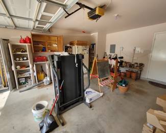 Treadmill, Pots, Refrigerator, Tools