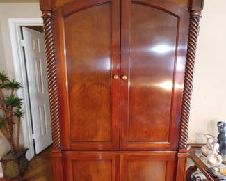 Vintage Hickory Chair Barley Twist Armoire
