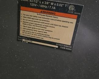 Central Machinery 14" Woodworking Band Saw