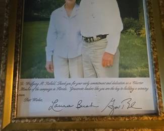Framed Presidential Photo with Signatures