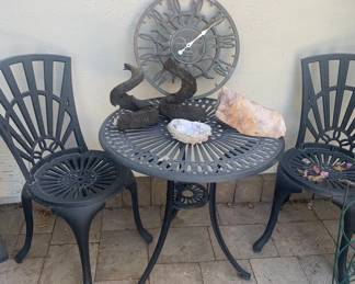 Wrought Iron Cafe Table and Chairs