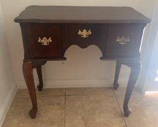 Queen Anne-style Three-drawer Accent Table $150