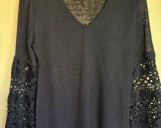 Essentials Milan Black Lace Women's Top
