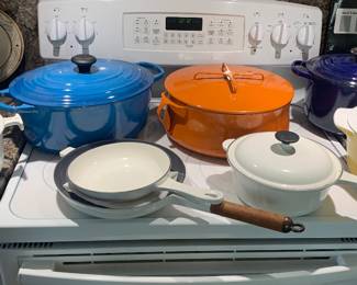Vintage LeCrueset, Dansk, and Anchor Hocking Cookware