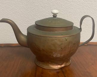 Copper Hanmmered Antique Copper Tea Pot