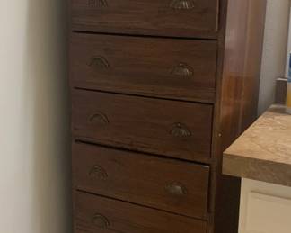 Antique 7-drawer Lingerie Chest with Brass Pulls $250