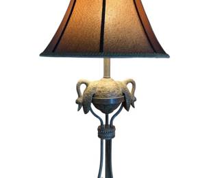 Antique Double Crane Bronze Table Lamp