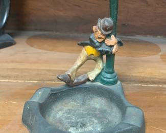 Charlie Chaplin Drunk Hobo Cast Iron Ashtray 1930's