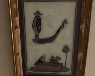 Richard Lee Reverse Glass Napolean Painting