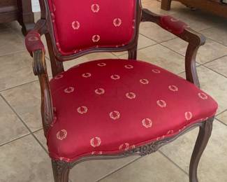 1930's Vintage Carved French Walnut Chair $150