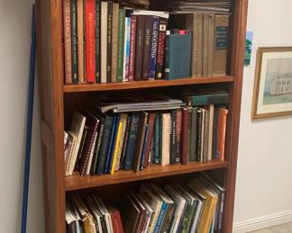 Vintage Three Shelf Book Case with Crown Molding and Decorative Key $500 (45" x 17 1/2" x 72")