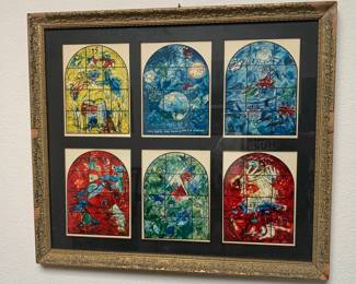 1962 Marc Chagall "The Jerusalem Windows" Vintage Prints