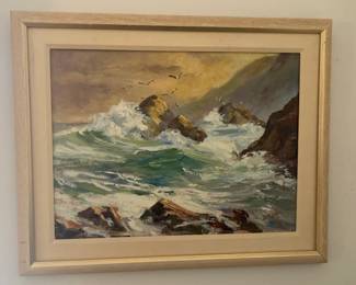 Original Seascape Oil Painting signed H. Getis
