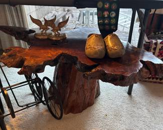 Burlwood coffee/cocktail table