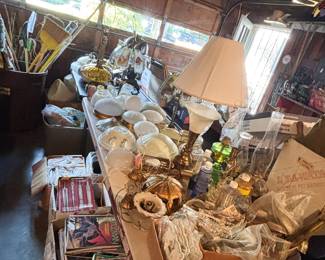 Lamps, light fixtures, and hold hunting magazines
