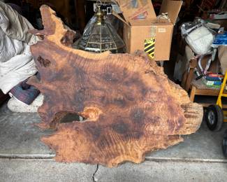 About 7 pieces of burlwood