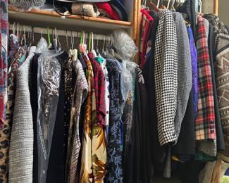 Lots of clothes and hats