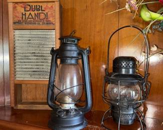 Authentic railroad lantern