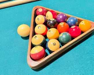 Hawthorne Brunswick Billiards/Pool table with balls rack for sticks 55”wide x 99” long x 32” high $500
