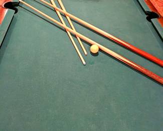Hawthorne Brunswick Billiards/Pool table with balls rack for sticks 55”wide x 99” long x 32” high $500