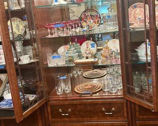 Top glass front doors, bottom 3 drawers Curio $400