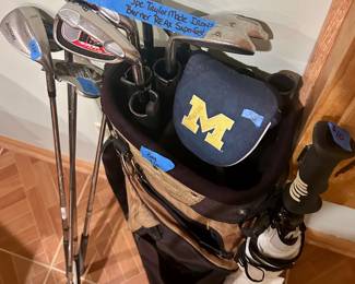 5pc Taylor Made Irons $150, golf bag $40