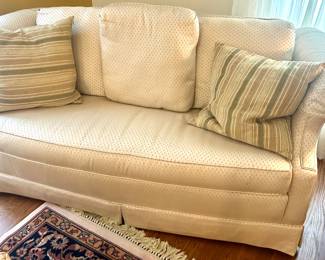 Ethan Allen Loveseat 69”w x 32d x 17.5” floor to seat $200