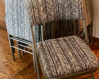Seat & back padded folding chairs $10ea, 8 available