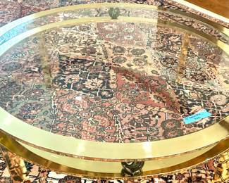 Bras & Glass 41” Rnd x 15”h Coffee table $145