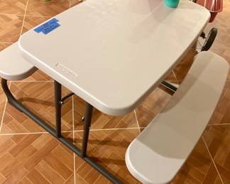 Children’s Lifetime Picnic Table 32.5”w x 35.35d x 21.5”h $45