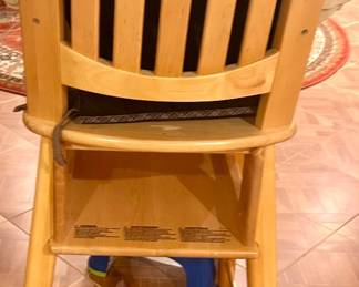 Eddie Bauer wood high chair 23”w x 23”d x 42”h $60