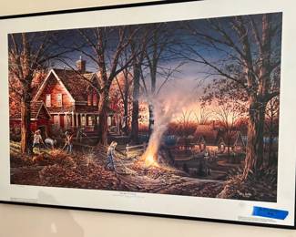 Framed Terry Redlin “Autumn Evening” 26” x 23” $75