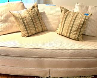 Ethan Allen Cream Sofa 83”w x 32d x 17.5 floor to seat $300