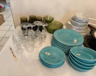 Fiesta Dinner ware, Blue Cornflower Corning Ware