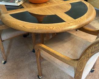 Dining Table and 4 Chairs With one leaf