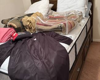 Queen Platform bed with Mattress