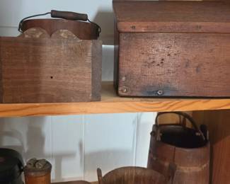 candle boxes and staved buckets
