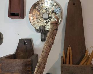 hanging wall boxes and sconce