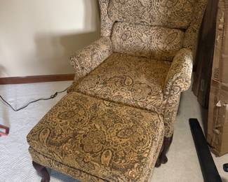 $95 Upholstered Chair & Ottoman