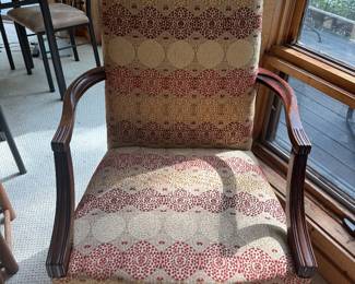 Red and beige chair $30