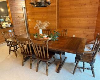 Dining Table & 6 chairs $300 90in L x 40in W