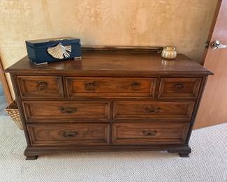 56in L x 20in D x 32 in H Wooden Dresser $50