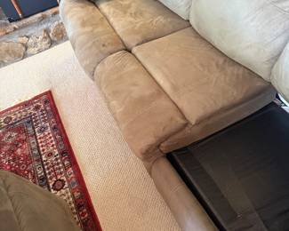 Sectional sleeper sofa detail