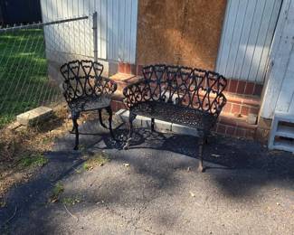 Outdoor love seat and chair beautifully designed