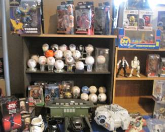 Baseballs...Star wars....Action figures