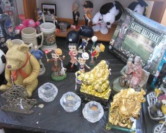 Winnie the pooh Wood figure with movable arms.....Classic ball parks figures....Buddha figures