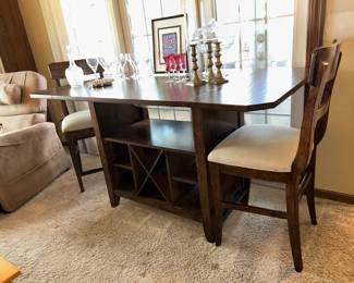 Bar heighth dropleaf table w/2 chairs