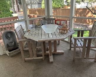 Wooden patio set