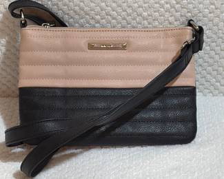 Nine West Small Leather Pink and Black Crossbody